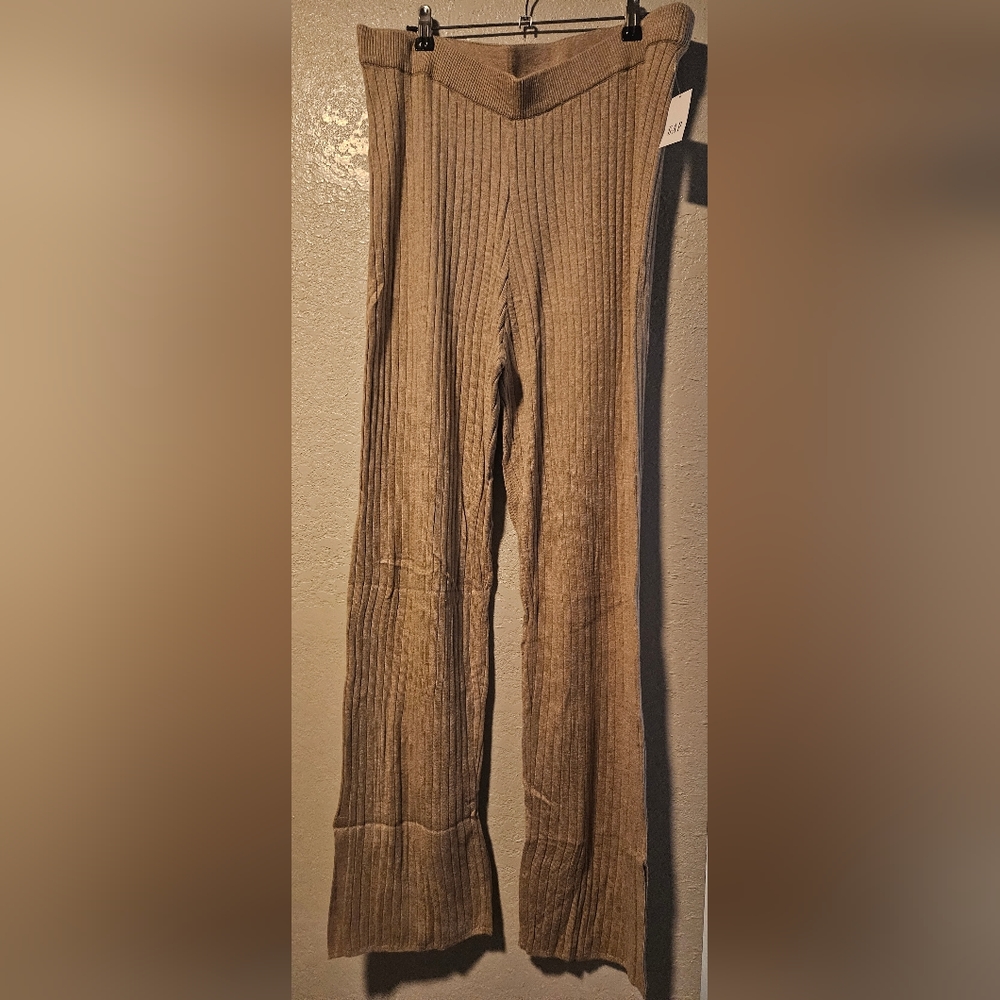 Womens Mid Rise Split Flare Sweater Pant Size XXL